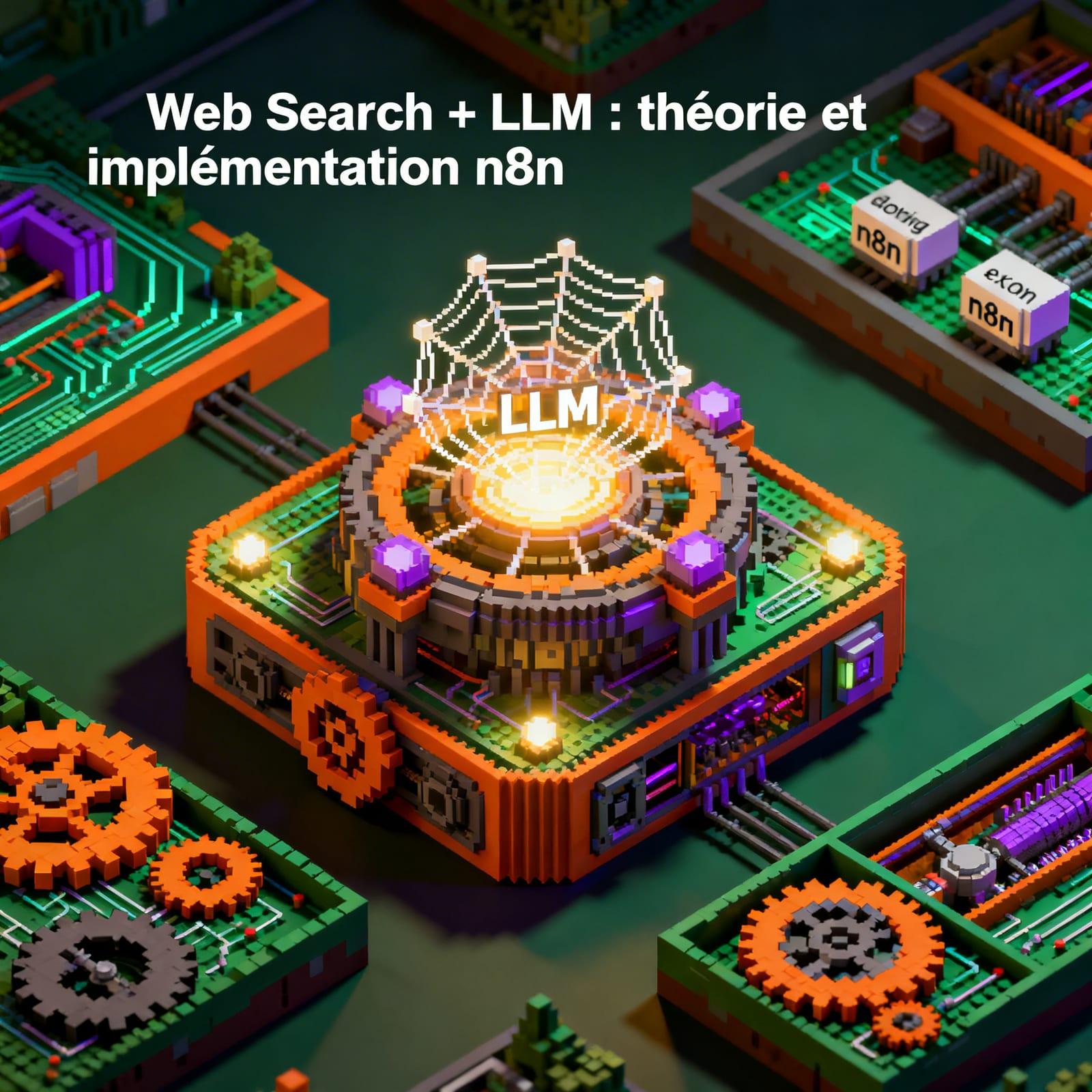 Illustration de l'article : Web Search + LLM dans n8n : architecture et mise en place
